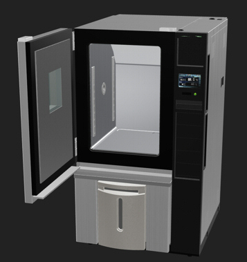 扉が開いた恒温恒湿槽