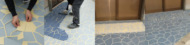 タイル模様目地型枠・デザイン型枠