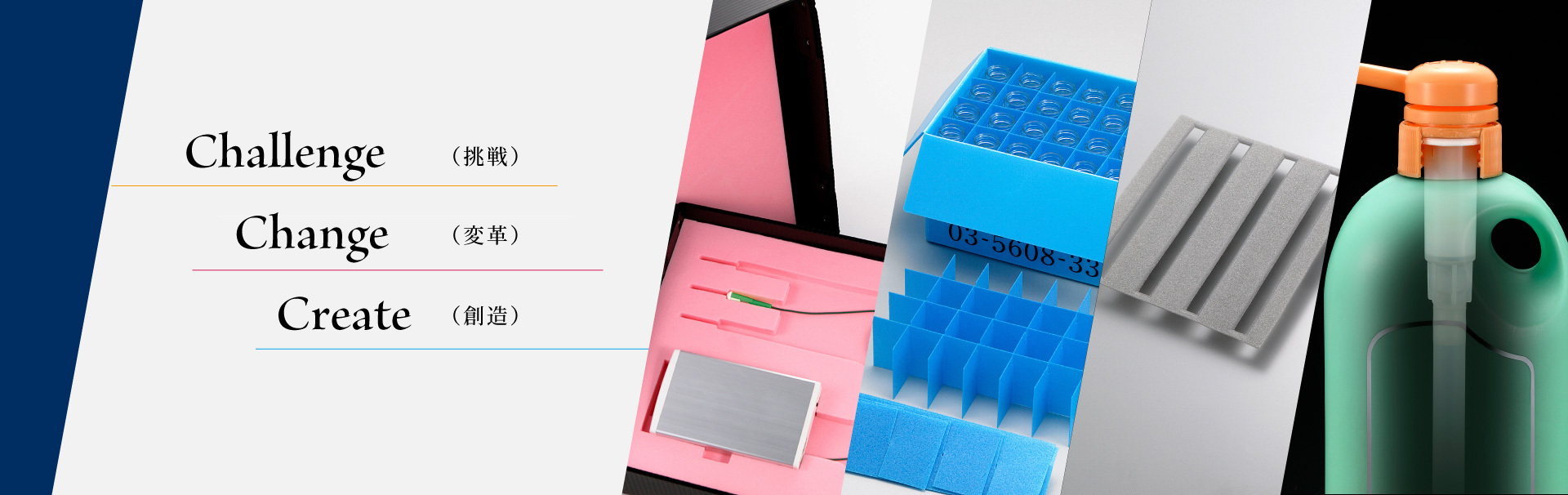 Challenge（挑戦）Change（変革）Create（創造）